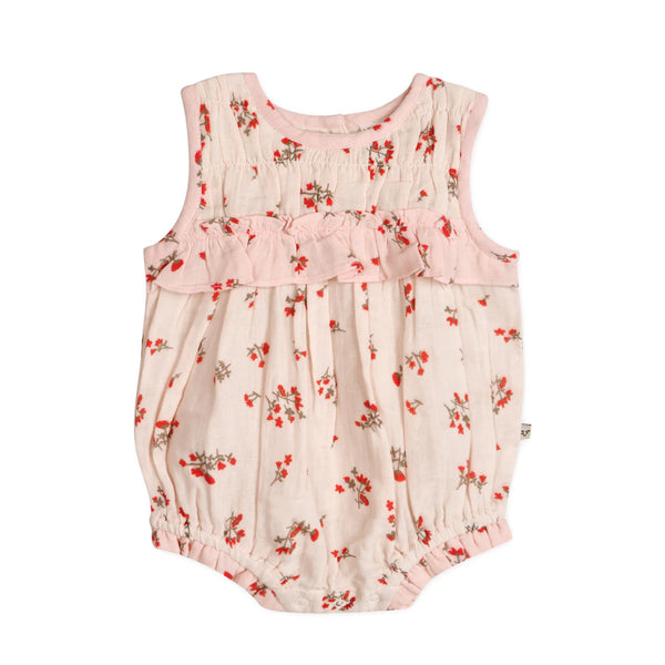Noor Floral Baby Romper + Headband