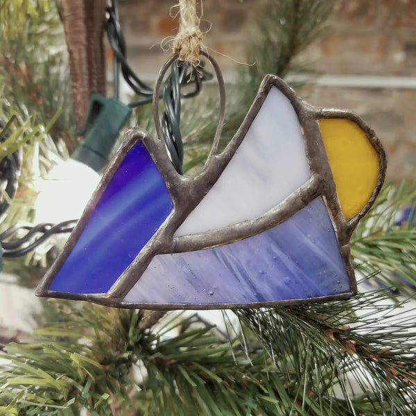 Mountain and Sun Ornament Suncatcher