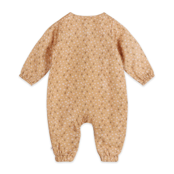 Floral Button Front Baby Jumpsuit