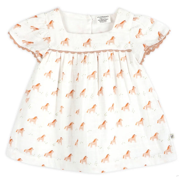 Horse Baby Dress + Bloomer