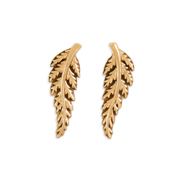 Bronze Fern Stud Earrings