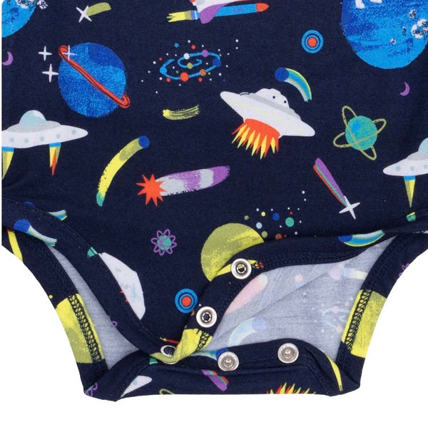 Astronaut and Rockets Long Sleeve Onesie