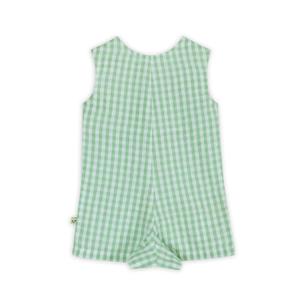 Forest Gingham Baby Romper