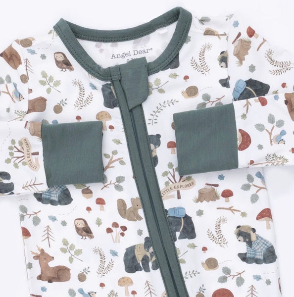 Southern Woodland Animals 2-Way Zipper Romper