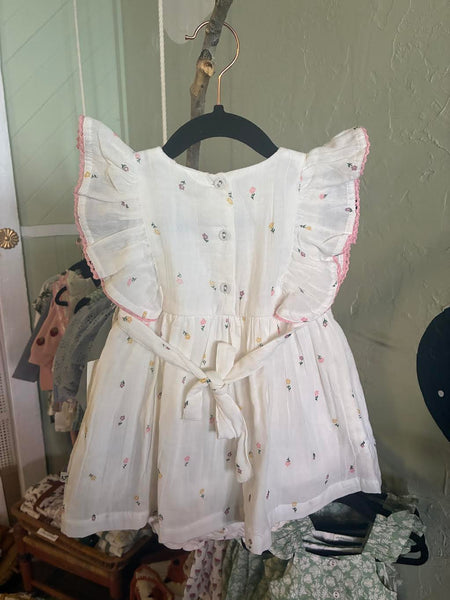 Sylvie Flower Baby Dress + Bloomer