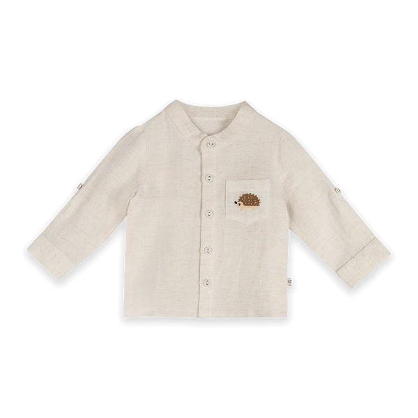 Felix Hedgehog Embroidered Pocket Baby Shirt & Corduroy Pant Set