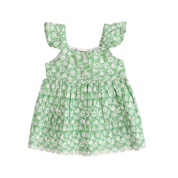 Ivy Embroidered Baby Dress + Bloomer