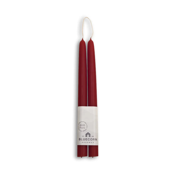 10” Bluecorn Beewax Taper Candles