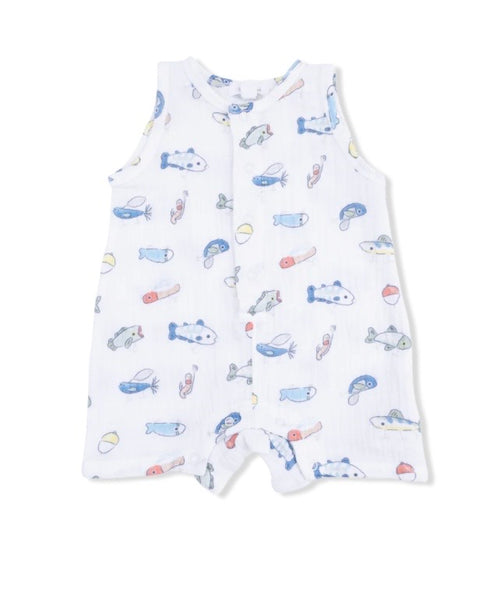 Fishing Lures Sleeveless Shortie Romper