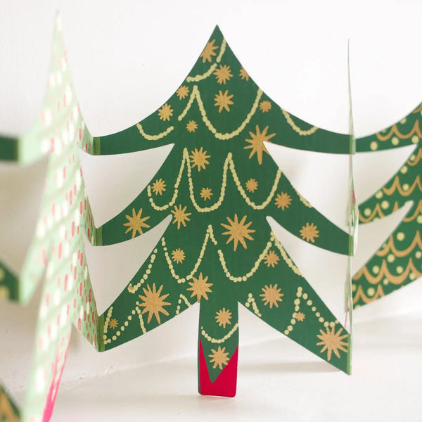 Christmas Trees Concertina Garland