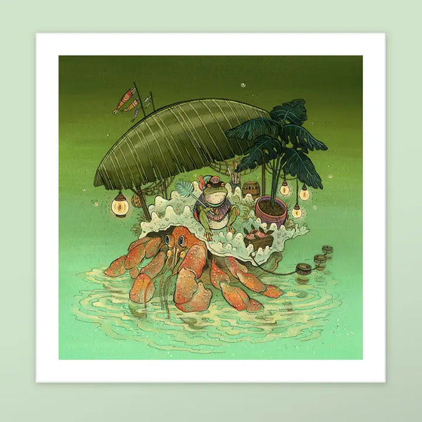 Nimasprout’s Frog Merchant Print