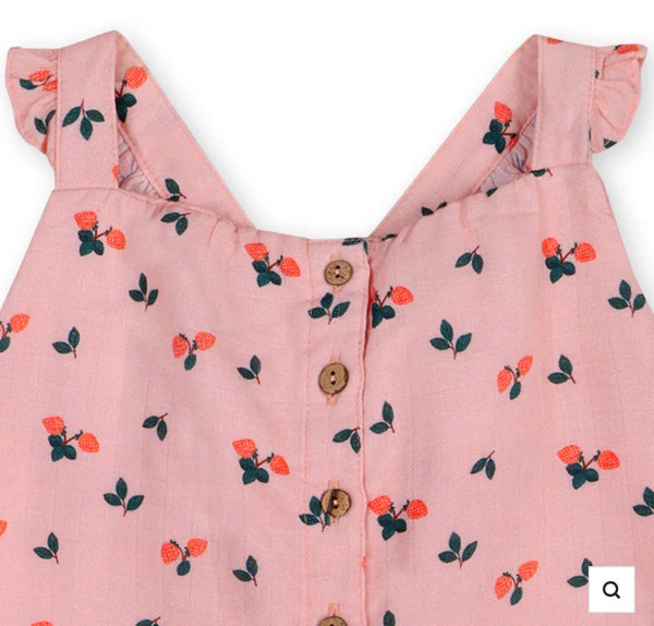 Strawberry Ruffled Baby Jumpsuit