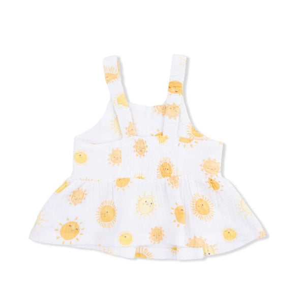 Happy Suns Peplum Tank with Wide Leg Pant