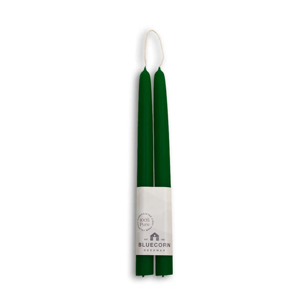 10” Bluecorn Beewax Taper Candles