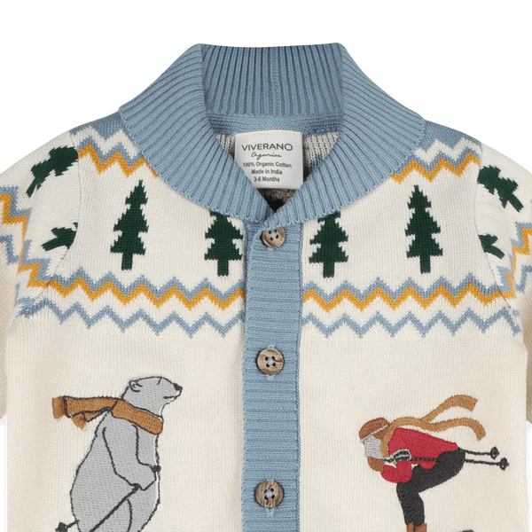 Ski Shawl Collar Knit Cardigan