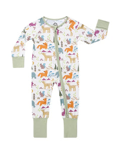 Forest Friends Bamboo Footie Pajamas
