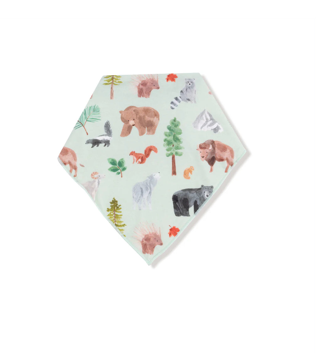 American Woodland Animals Bandana Bib