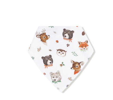 Woodland Animal Faces Bandana Bib