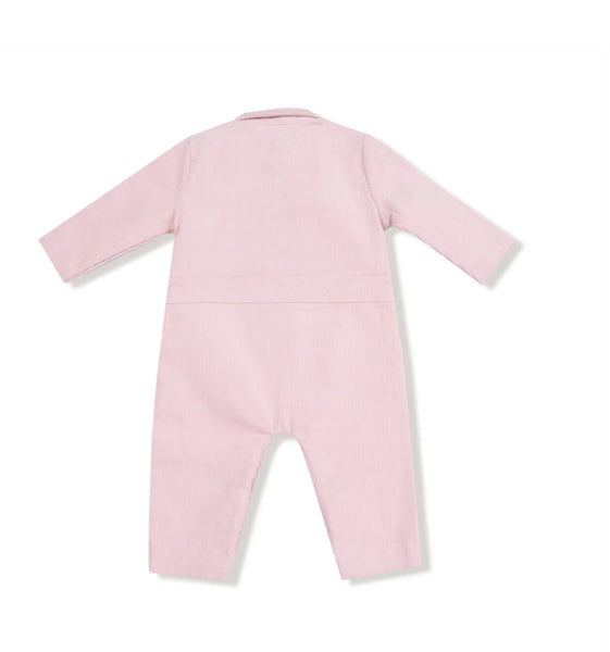 Pink Corduroy Retro Jumpsuit