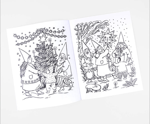 Gnomes Around The Year Coloring Book by Phoebe Wahl