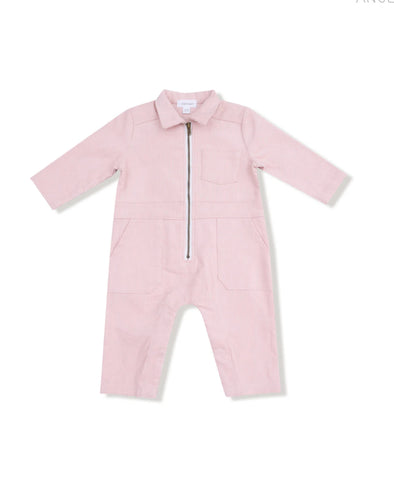 Pink Corduroy Retro Jumpsuit