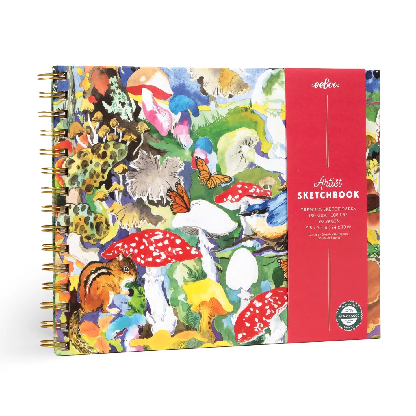 Mushroom Hardcover Artist Sketchbook