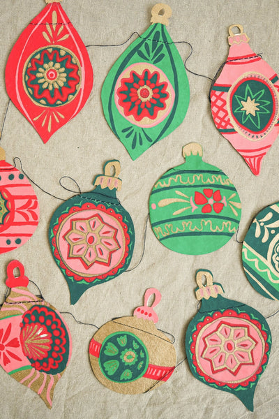 Holiday Recycled Paper Garland
