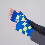 Checkerboard Fingerless Gloves