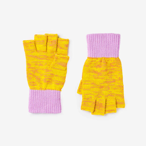 Colorblock Fingerless Gloves