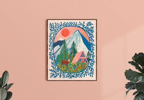 Over the Hills and Far Away Art Print