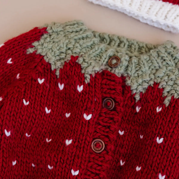 Strawberry Cardigan Sweater