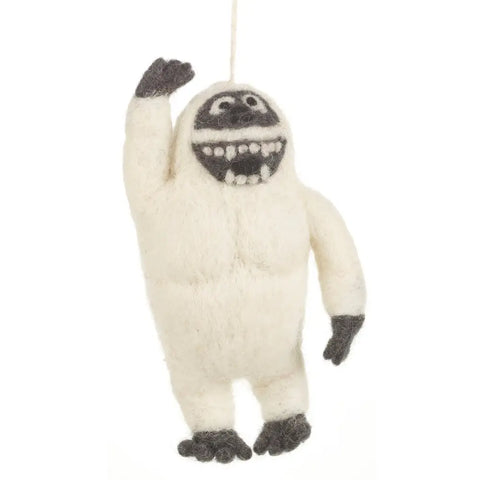 Felt Yeti Ornament ￼