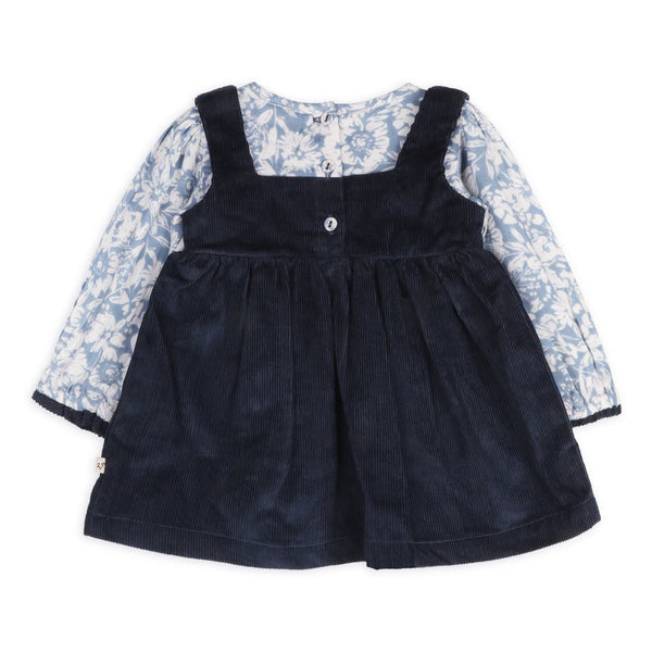 Cassis Pinafore Baby Dress & Bloomer Set