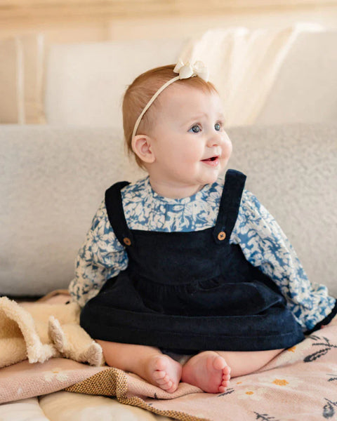 Cassis Pinafore Baby Dress & Bloomer Set
