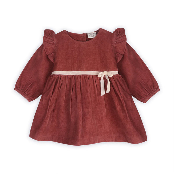 Amber Velvet Baby Dress & Bloomer Set