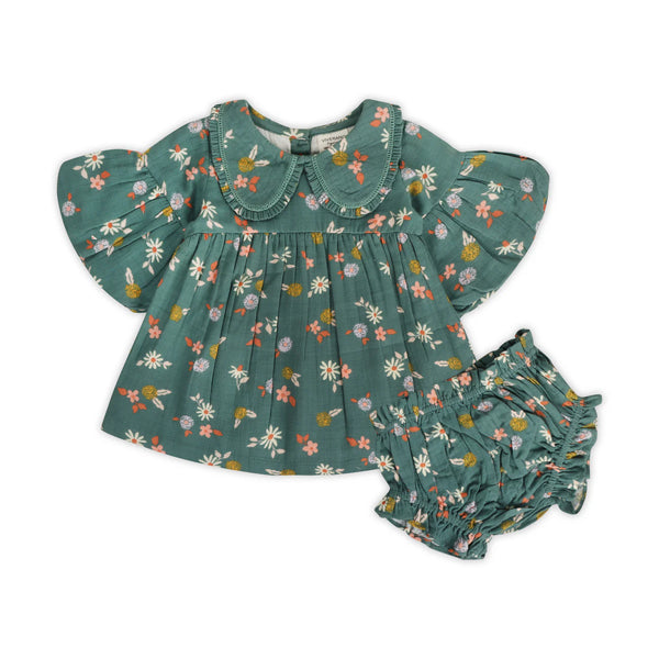 Tahiti Floral Baby Dress & Bloomer Set