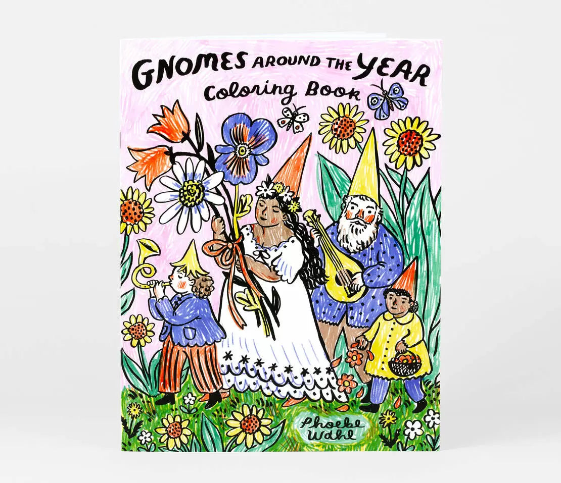 Gnomes Around The Year Coloring Book by Phoebe Wahl