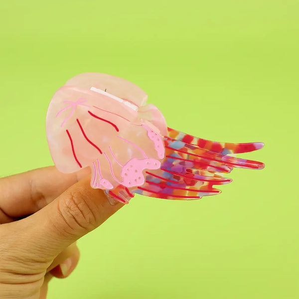 Pink Jellyfish Hair Claw Clip