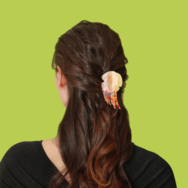 Pink Jellyfish Hair Claw Clip