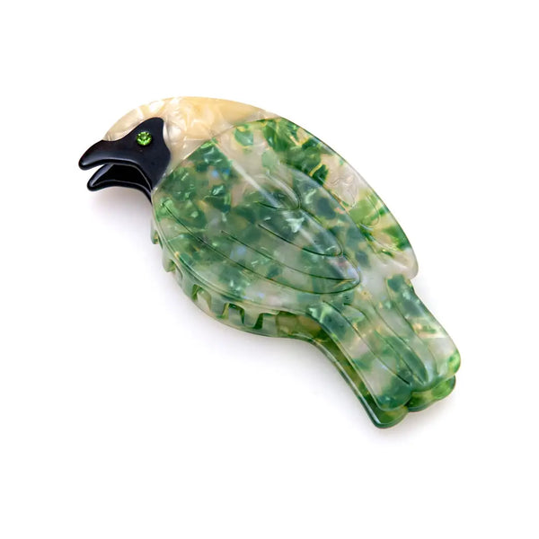 Green Bird Hair Claw Clip