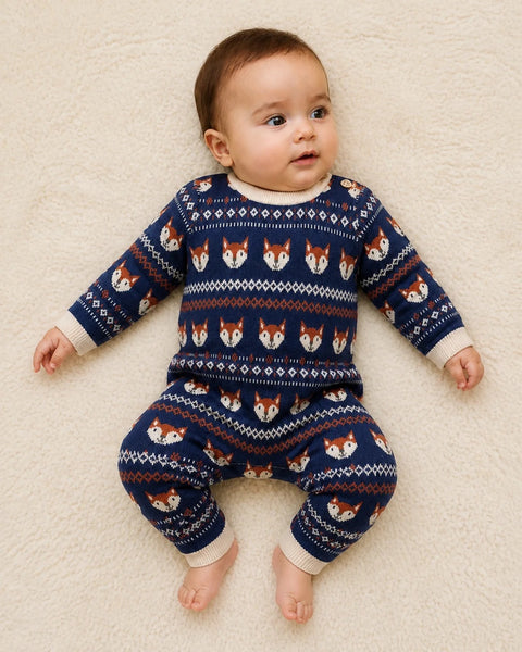Fox Baby Knit Jumpsuit