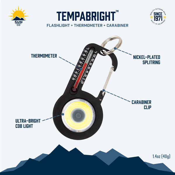 Tempabright - Thermometer Carabiner with Bright Led Lights