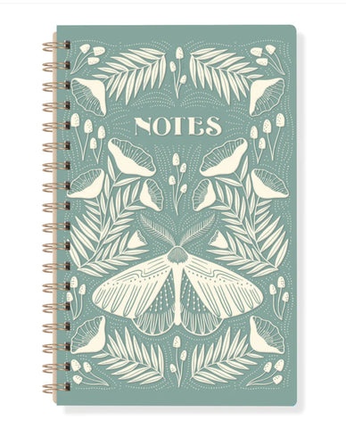 Blue Moth Spiral Notebook
