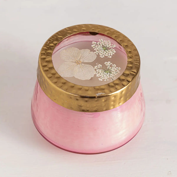 Pressed Floral Candle