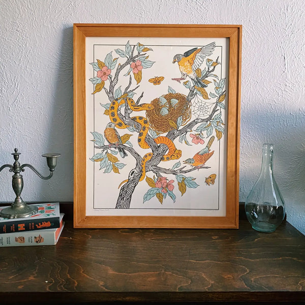 Robins + Gopher Snake Giclee Print