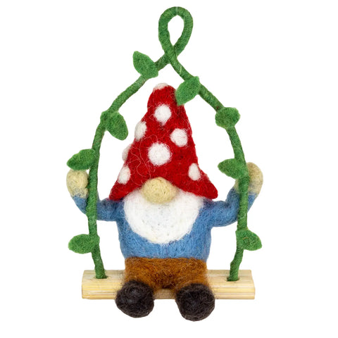 Mini Mushroom Gnome Swing