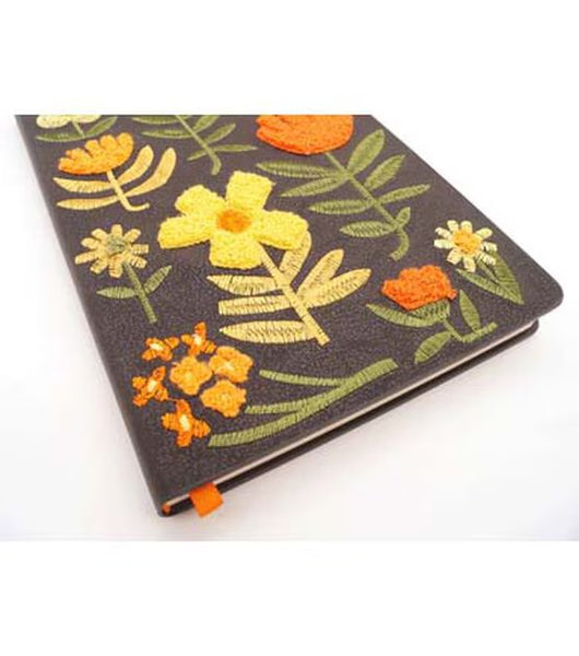 Chunky Flowers Embroidered Journal