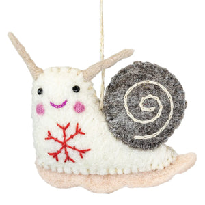 Snowflake Snail Ornament