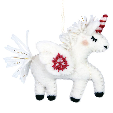 Snowflake Unicorn Ornament