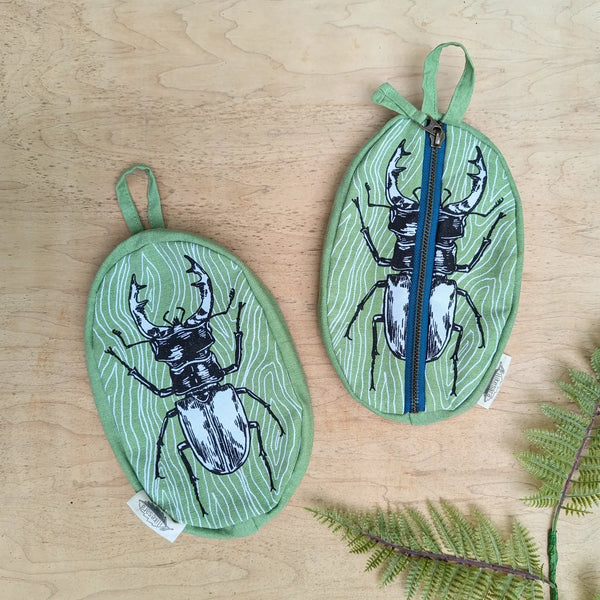 Zippered Pouch | Stag Beetle